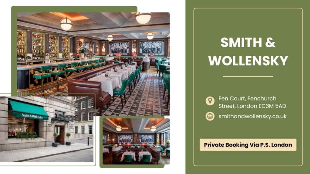Private Dining Rooms East London - Smith & Wollensky