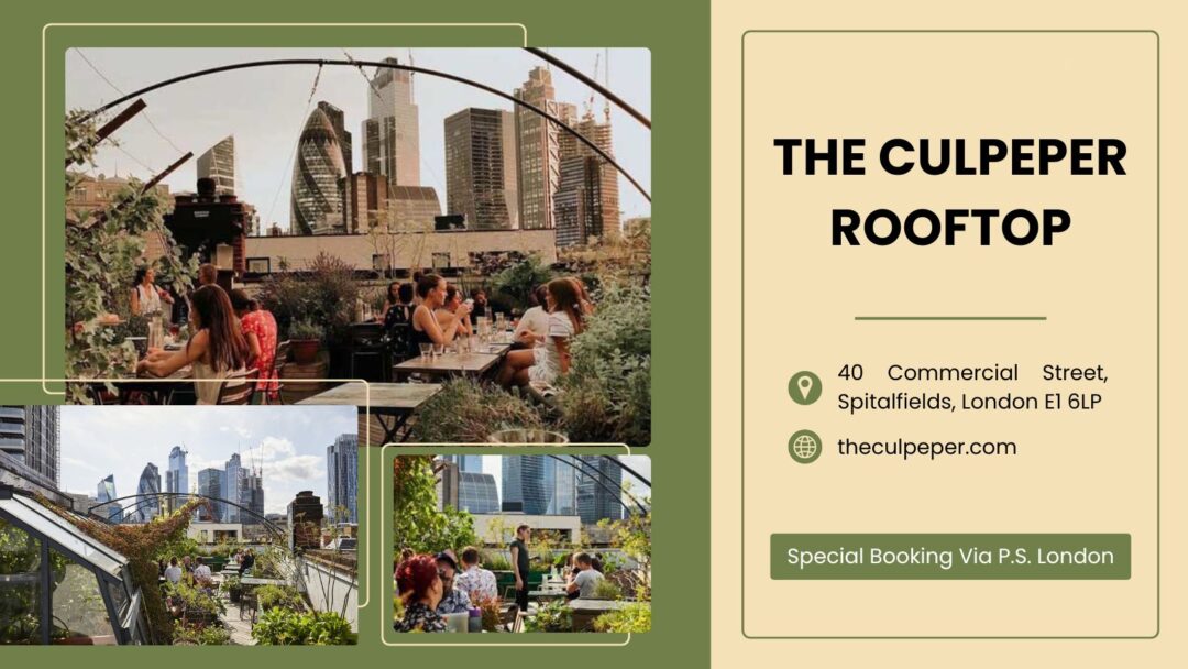 Private Dining Rooms East London - The Culpeper Rooftop