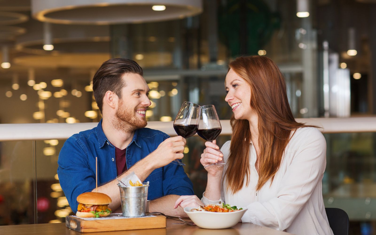 Couple dining London